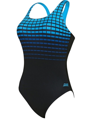 Zoggs Darwin Actionback Swimsuit - Black/Blue